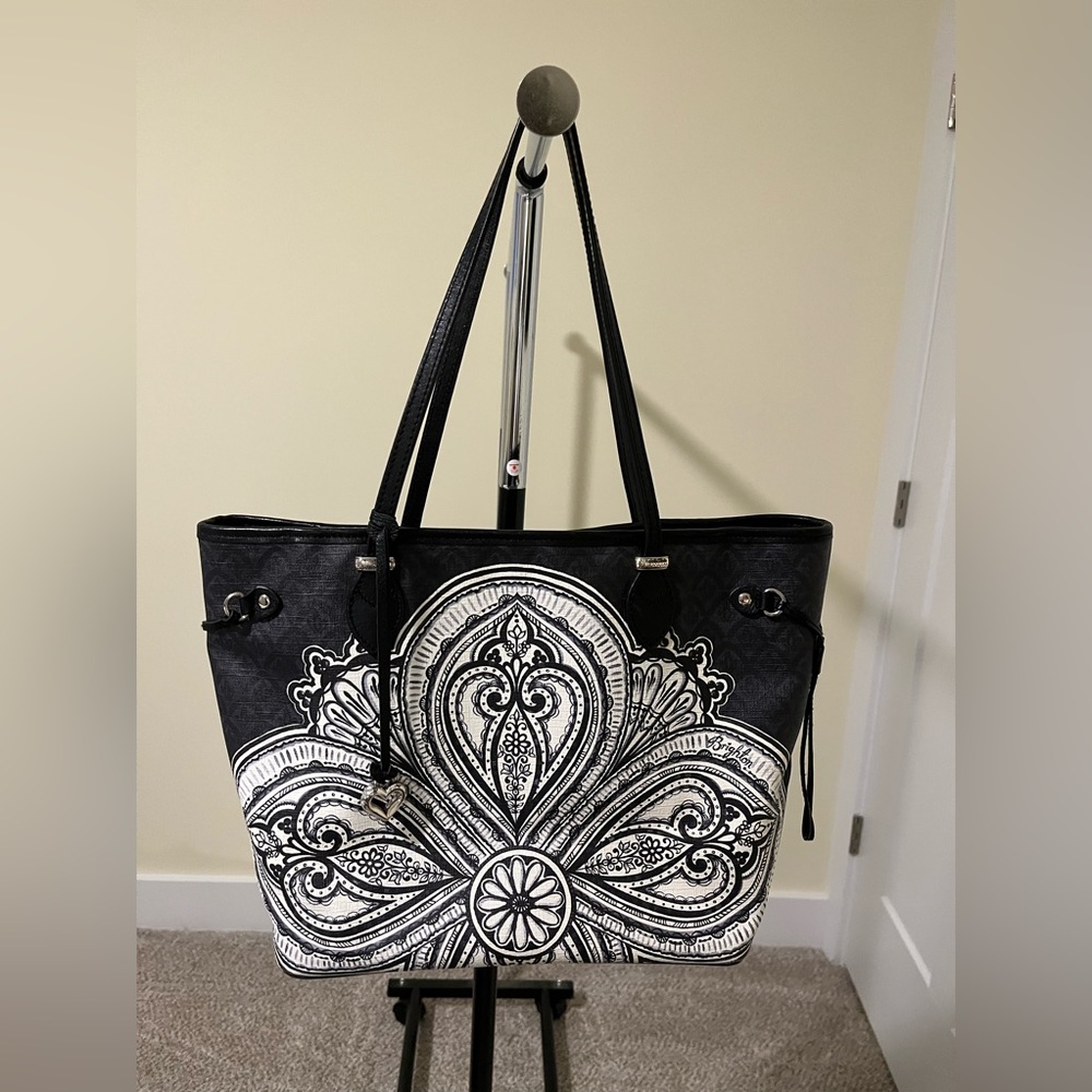 Black and white purse from Brighton Casablanca Collection. Coated Canvas